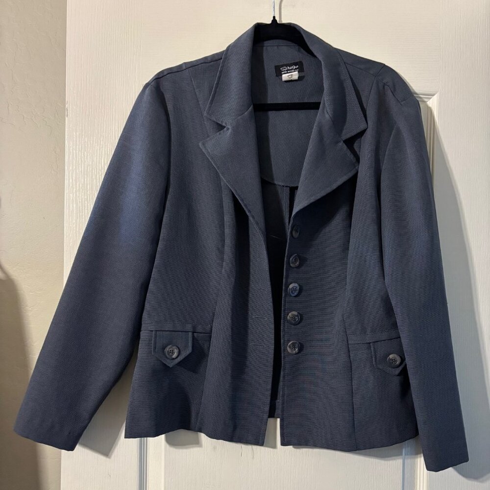 Women's Spago Gray blazer SZ 16